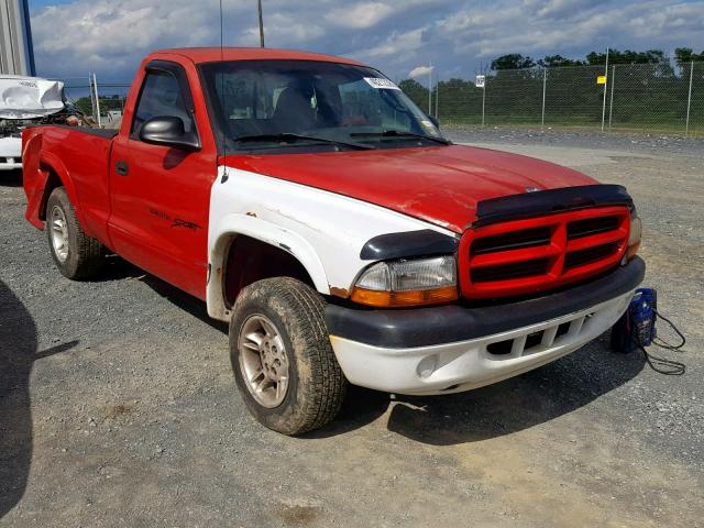 1B7GG26X5YS545797 - 2000 DODGE DAKOTA RED photo 1