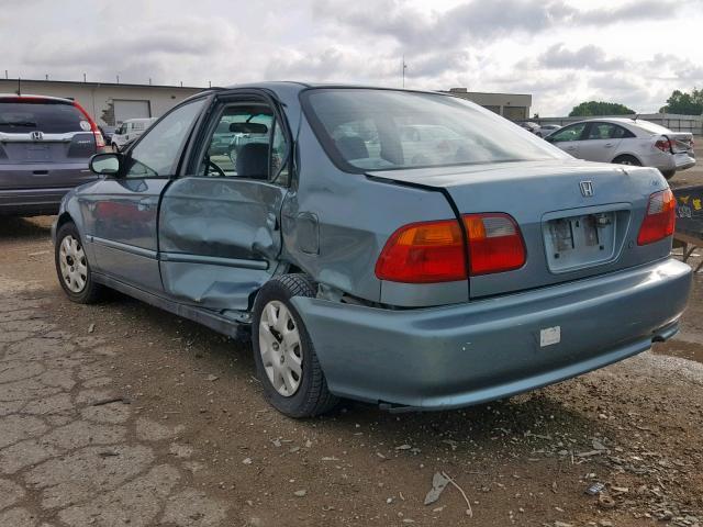 2HGEJ6619YH526397 - 2000 HONDA CIVIC BASE BLUE photo 3