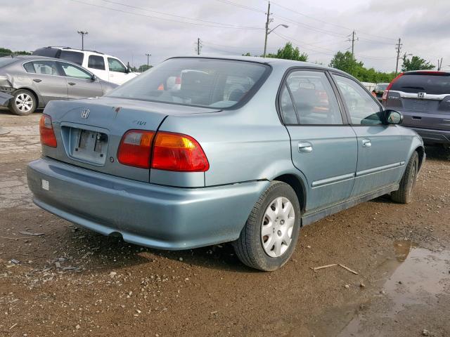 2HGEJ6619YH526397 - 2000 HONDA CIVIC BASE BLUE photo 4