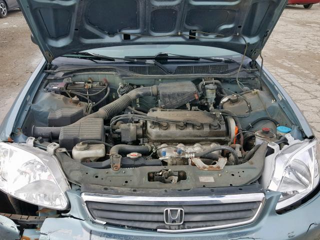 2HGEJ6619YH526397 - 2000 HONDA CIVIC BASE BLUE photo 7