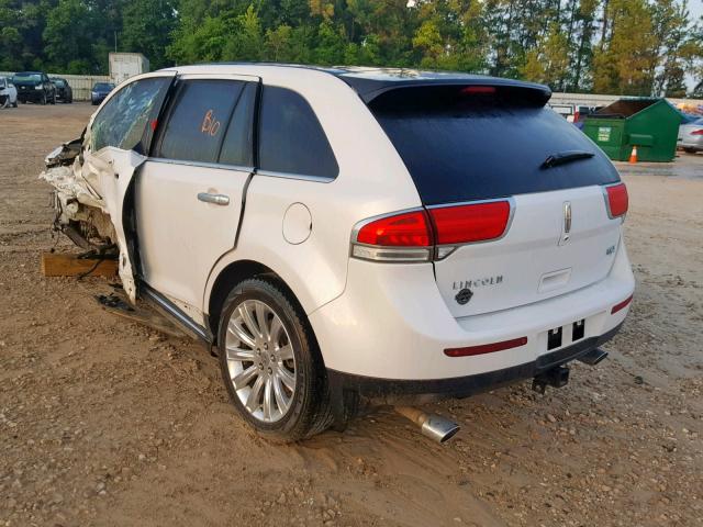 2LMDJ6JK5EBL14900 - 2014 LINCOLN MKX WHITE photo 3