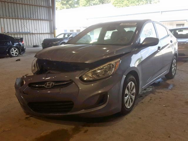 KMHCT4AE1GU990807 - 2016 HYUNDAI ACCENT SE GRAY photo 2