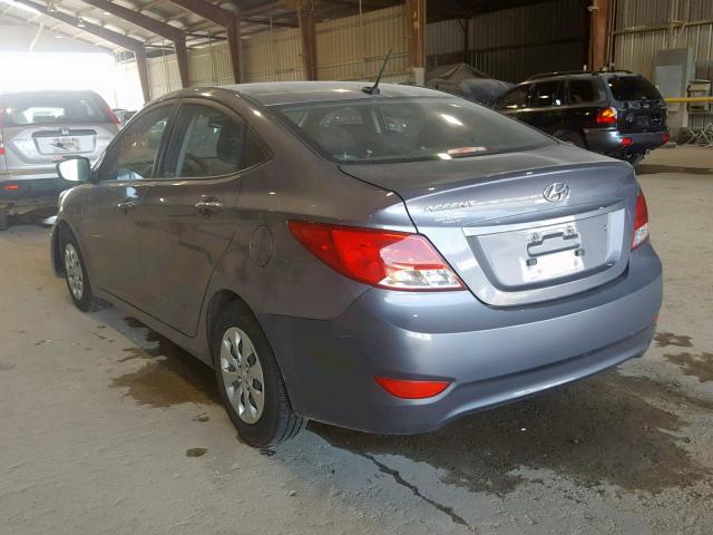 KMHCT4AE1GU990807 - 2016 HYUNDAI ACCENT SE GRAY photo 3