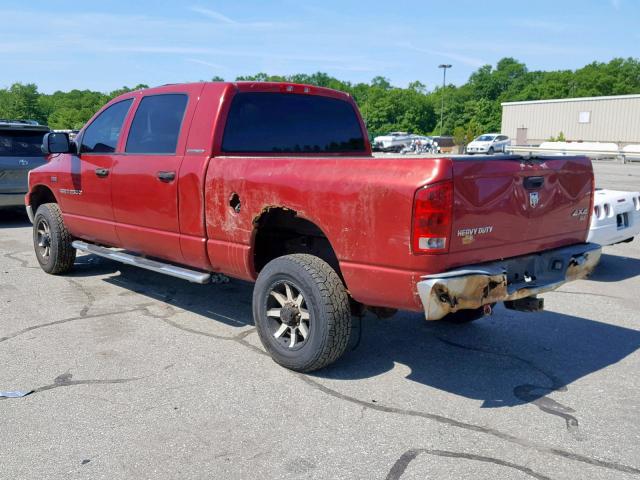 3D7KS29D96G160411 - 2006 DODGE RAM 2500 MAROON photo 3