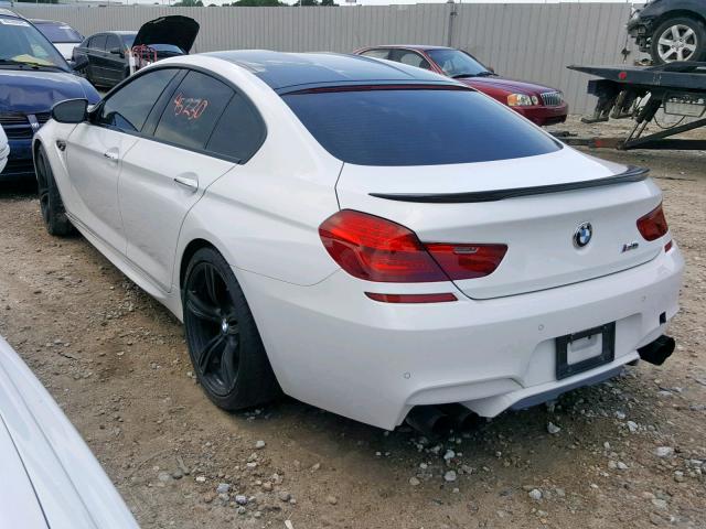 WBS6C9C59FD467814 - 2015 BMW M6 GRAN CO WHITE photo 3