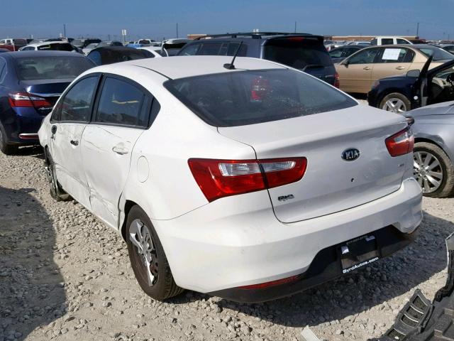 KNADM4A3XG6664929 - 2016 KIA RIO LX WHITE photo 3