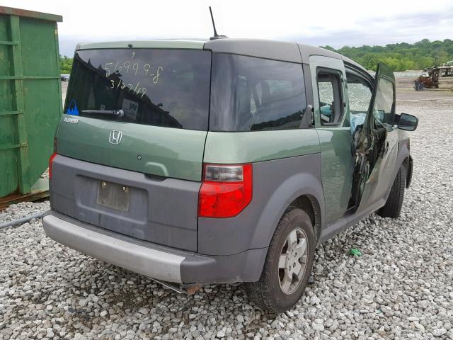 5J6YH28615L026798 - 2005 HONDA ELEMENT EX GREEN photo 4