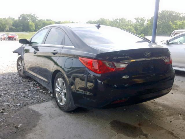 5NPEB4AC2DH666155 - 2013 HYUNDAI SONATA GLS BLACK photo 3