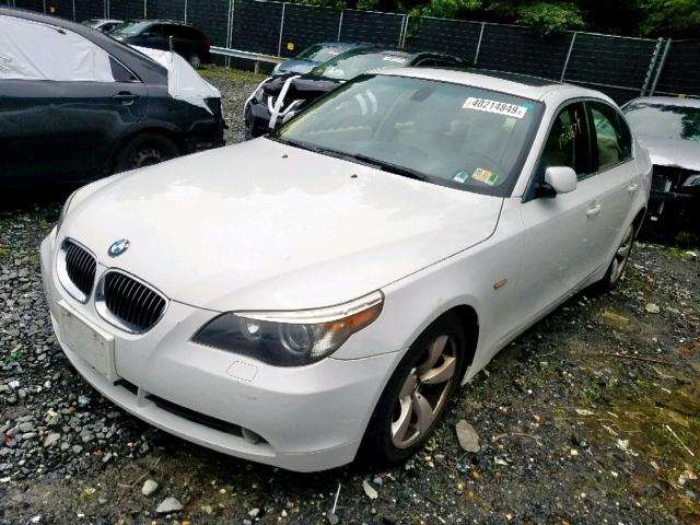 WBANE53537CK91806 - 2007 BMW 525 I WHITE photo 2