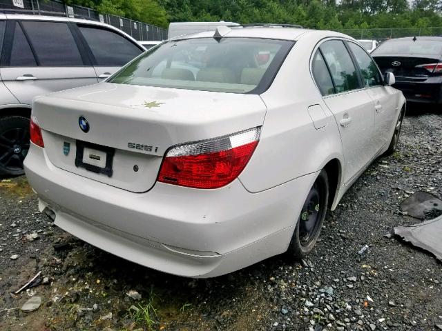 WBANE53537CK91806 - 2007 BMW 525 I WHITE photo 4