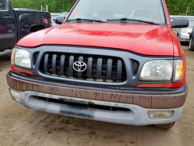 5TENL42N73Z166680 - 2003 TOYOTA TACOMA RED photo 9