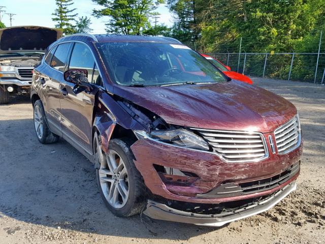 5LMCJ3D90HUL04379 - 2017 LINCOLN MKC RESERV MAROON photo 1