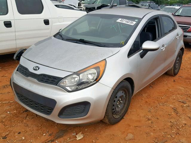 KNADM5A30D6167843 - 2013 KIA RIO LX SILVER photo 2