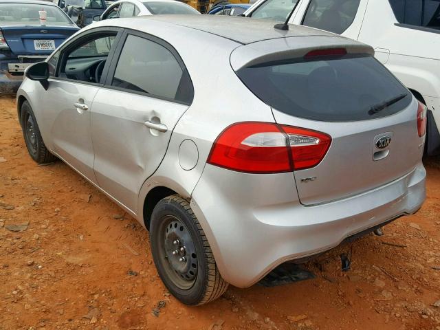 KNADM5A30D6167843 - 2013 KIA RIO LX SILVER photo 3