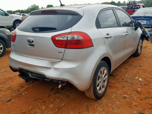 KNADM5A30D6167843 - 2013 KIA RIO LX SILVER photo 4