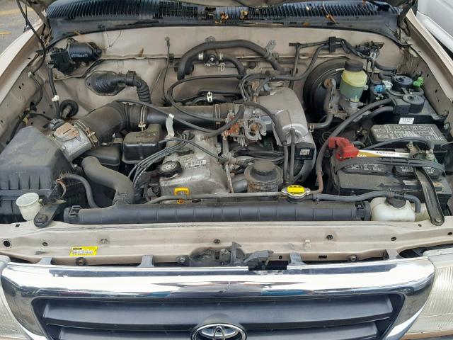 4TANL42N7YZ674744 - 2000 TOYOTA TACOMA TAN photo 7