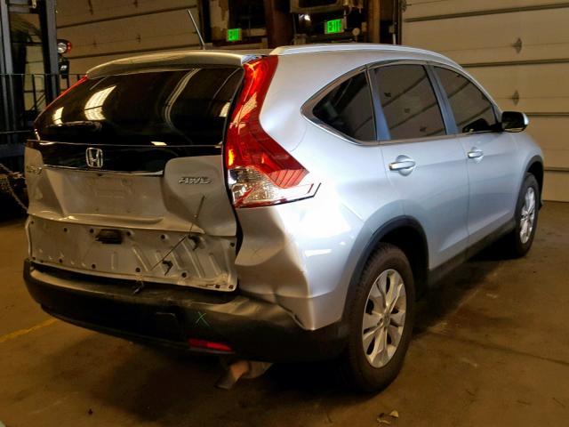 2HKRM4H76DH679589 - 2013 HONDA CR-V EXL SILVER photo 4