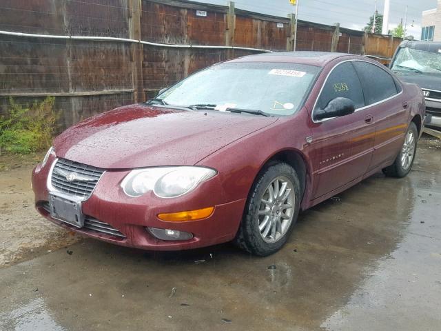 2C3HE66G91H512711 - 2001 CHRYSLER 300M MAROON photo 2