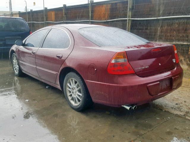 2C3HE66G91H512711 - 2001 CHRYSLER 300M MAROON photo 3