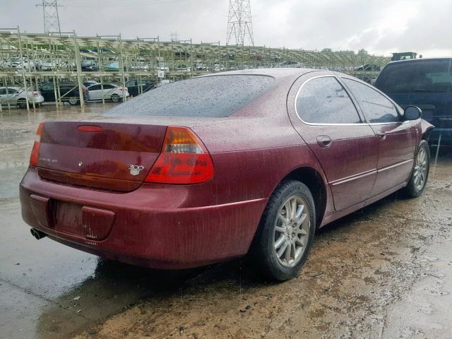 2C3HE66G91H512711 - 2001 CHRYSLER 300M MAROON photo 4