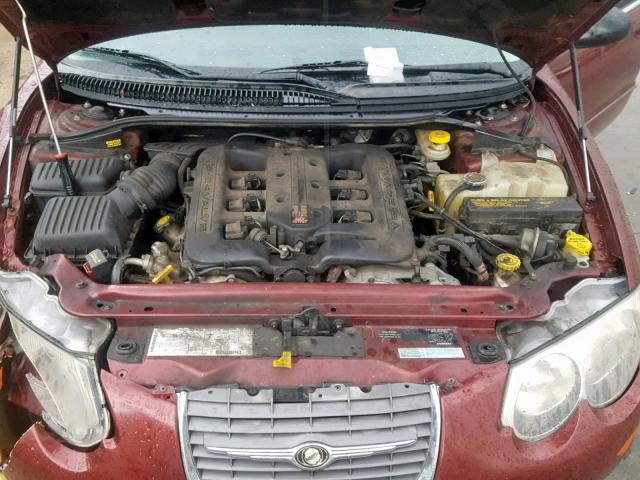 2C3HE66G91H512711 - 2001 CHRYSLER 300M MAROON photo 7