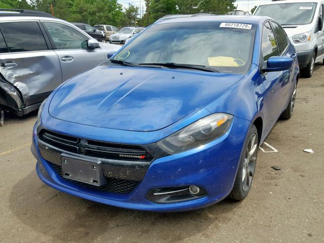 1C3CDFBB4ED759080 - 2014 DODGE DART SXT BLUE photo 2