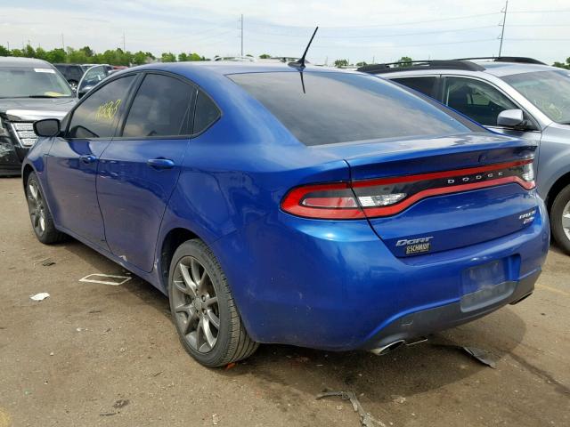 1C3CDFBB4ED759080 - 2014 DODGE DART SXT BLUE photo 3