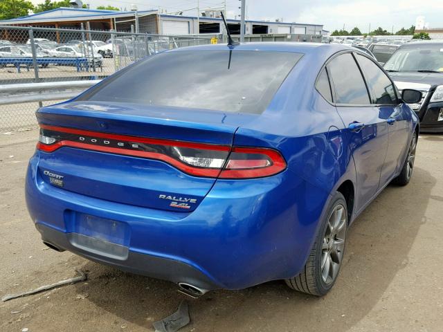 1C3CDFBB4ED759080 - 2014 DODGE DART SXT BLUE photo 4