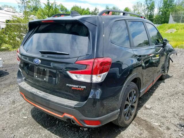 JF2SKAPC7KH480827 - 2019 SUBARU FORESTER S BLACK photo 4