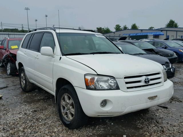 JTEEP21A350082071 - 2005 TOYOTA HIGHLANDER WHITE photo 1