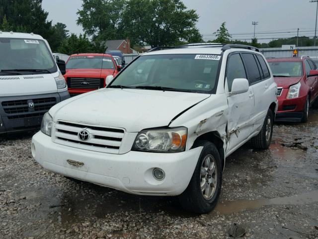 JTEEP21A350082071 - 2005 TOYOTA HIGHLANDER WHITE photo 2