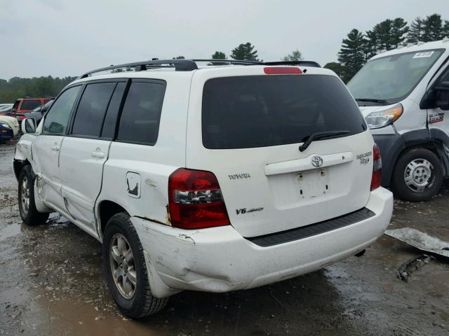 JTEEP21A350082071 - 2005 TOYOTA HIGHLANDER WHITE photo 3