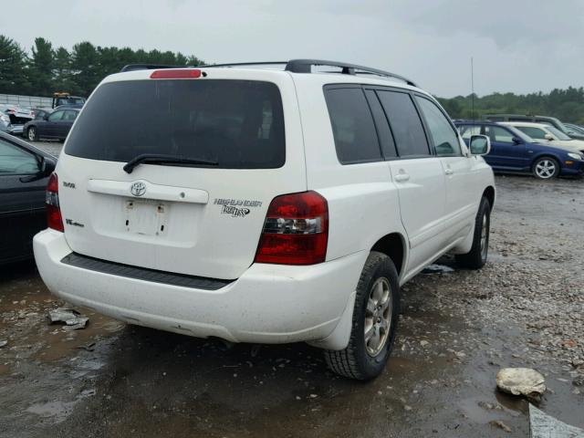 JTEEP21A350082071 - 2005 TOYOTA HIGHLANDER WHITE photo 4