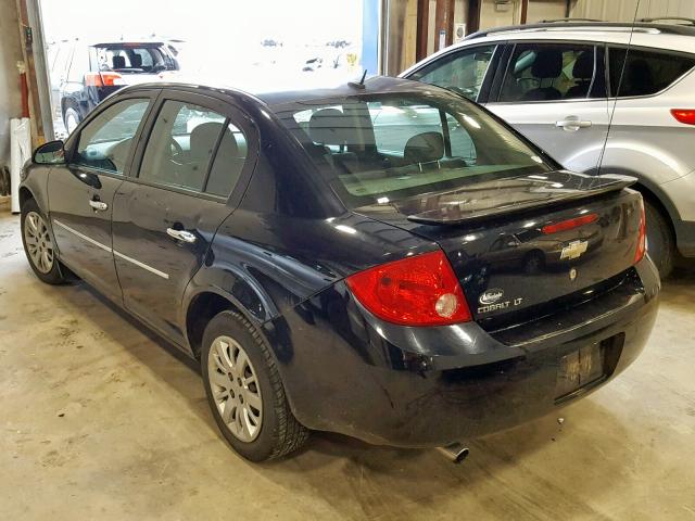 1G1AT58H697198874 - 2009 CHEVROLET COBALT LT BLACK photo 3