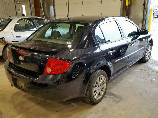 1G1AT58H697198874 - 2009 CHEVROLET COBALT LT BLACK photo 4