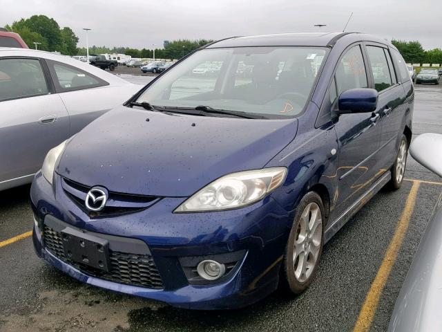 JM1CR29L180311475 - 2008 MAZDA 5 BLUE photo 2