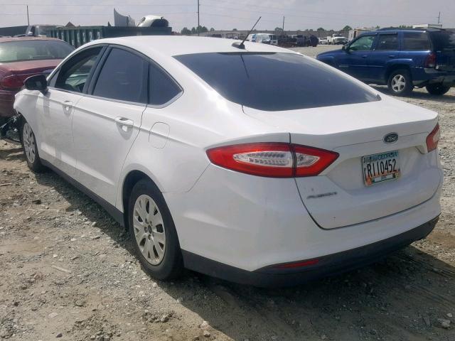 1FA6P0G7XE5377038 - 2014 FORD FUSION S WHITE photo 3