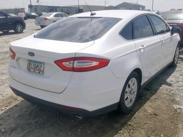 1FA6P0G7XE5377038 - 2014 FORD FUSION S WHITE photo 4