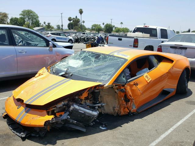 ZHWUC1ZF5FLA03354 - 2015 LAMBORGHINI HURACAN ORANGE photo 2