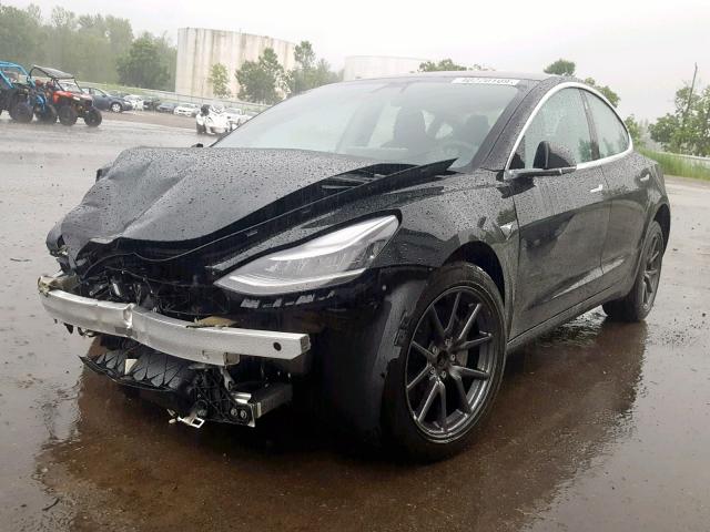 5YJ3E1EAXJF152165 - 2018 TESLA MODEL 3 BLACK photo 2