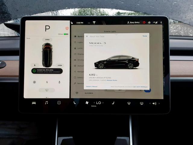 5YJ3E1EAXJF152165 - 2018 TESLA MODEL 3 BLACK photo 8