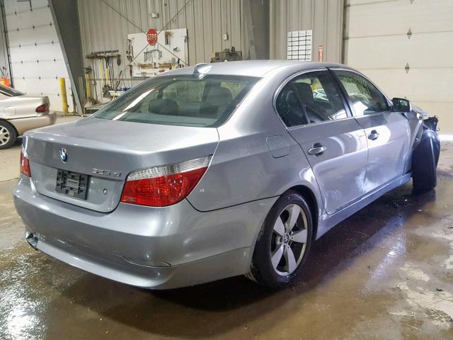 WBANF33557CW70145 - 2007 BMW 525 XI SILVER photo 4