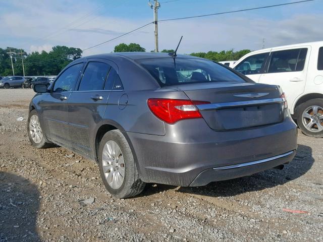 1C3CCBAB5CN273107 - 2012 CHRYSLER 200 LX GRAY photo 3