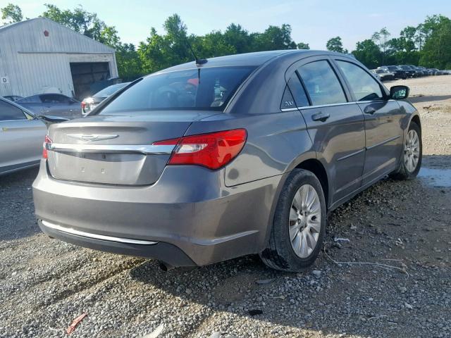 1C3CCBAB5CN273107 - 2012 CHRYSLER 200 LX GRAY photo 4