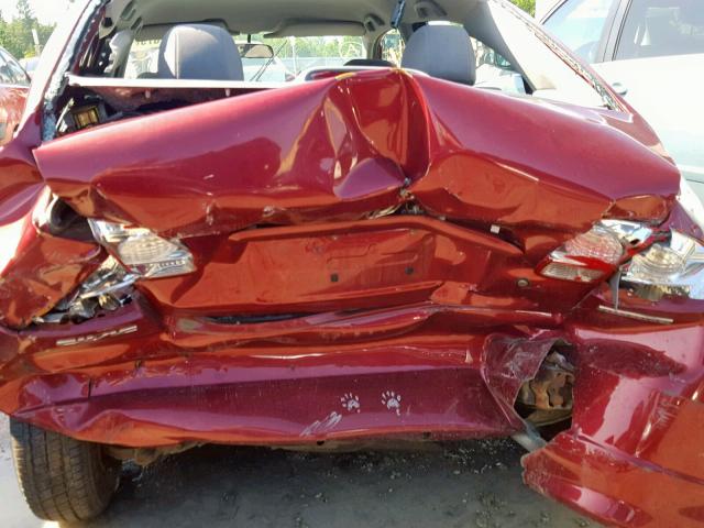 2HGES15315H008346 - 2005 HONDA CIVIC DX V RED photo 9