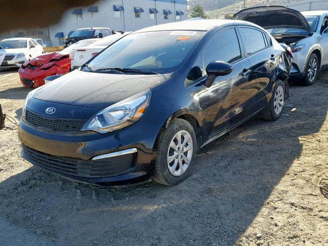 KNADM4A31H6117811 - 2017 KIA RIO LX BLACK photo 2