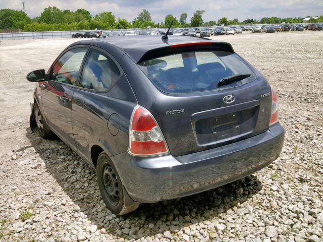 KMHCN35CX7U041205 - 2007 HYUNDAI ACCENT BAS GRAY photo 3