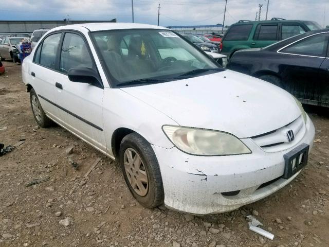 2HGES16375H569892 - 2005 HONDA CIVIC DX V WHITE photo 1