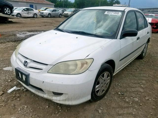 2HGES16375H569892 - 2005 HONDA CIVIC DX V WHITE photo 2