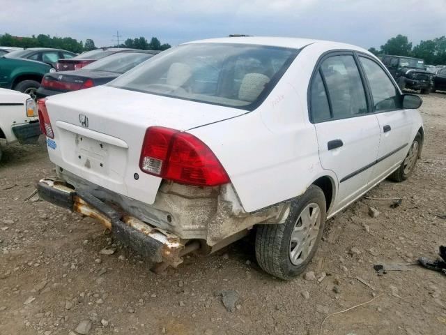 2HGES16375H569892 - 2005 HONDA CIVIC DX V WHITE photo 4